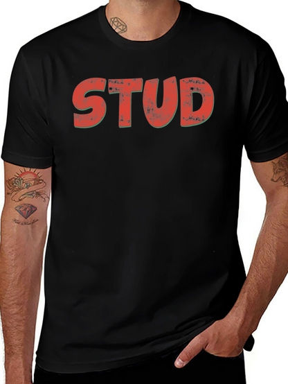 Retro STUD Graphic Tee - Classic Black T-Shirt