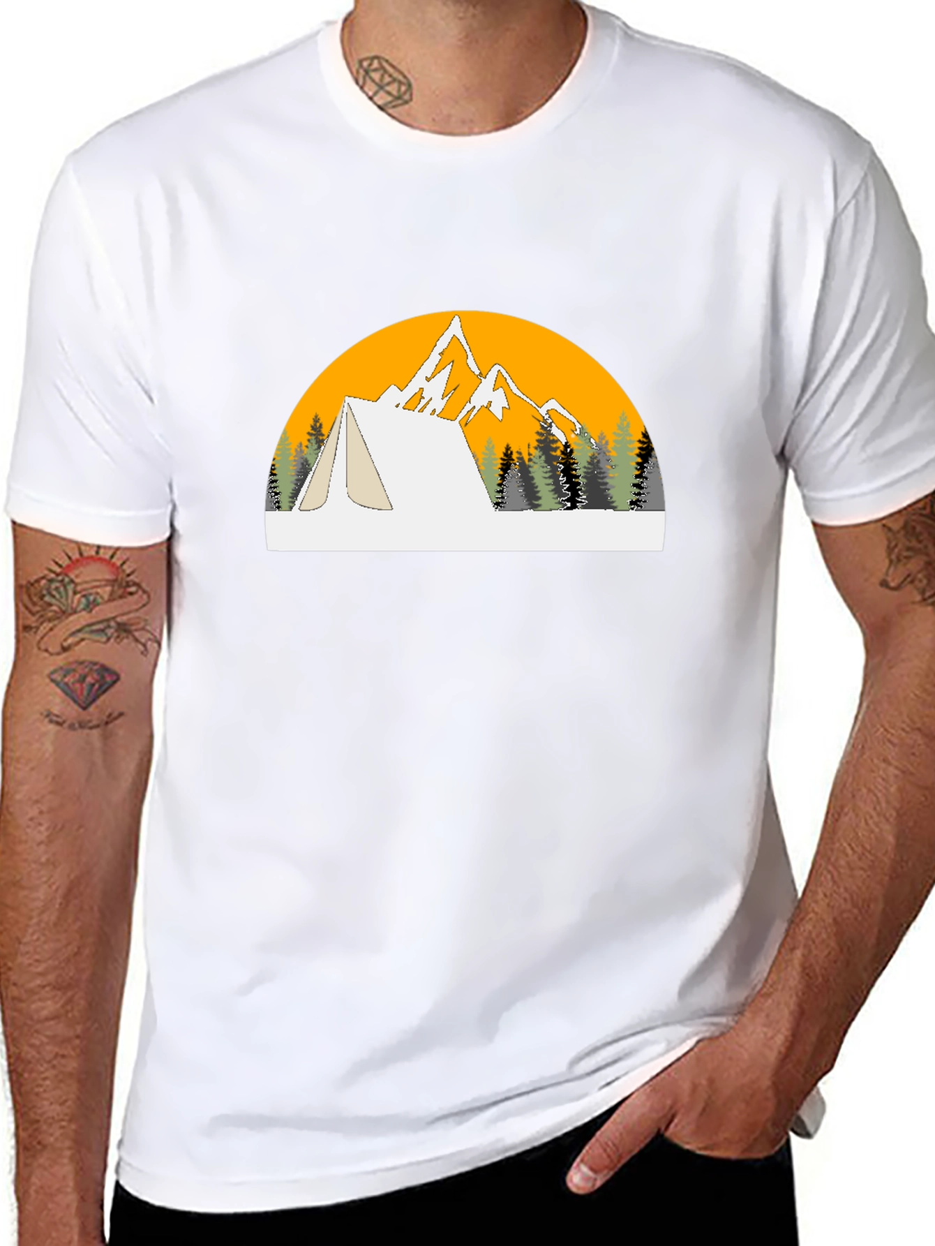 Adventure Awaits Graphic Tee - Black Camping Shirt