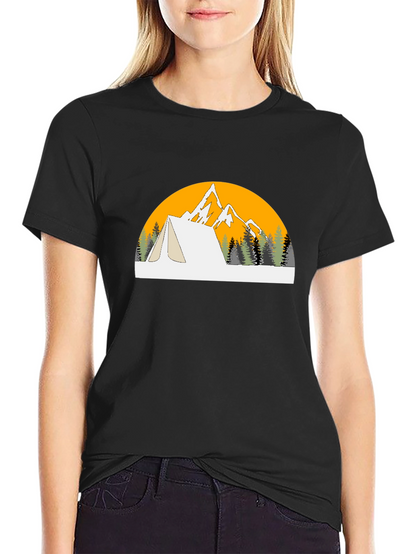 Adventure Awaits Graphic Tee - Black Camping Shirt