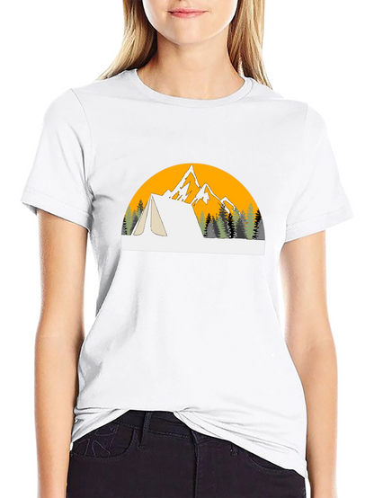 Adventure Awaits Graphic Tee - Black Camping Shirt