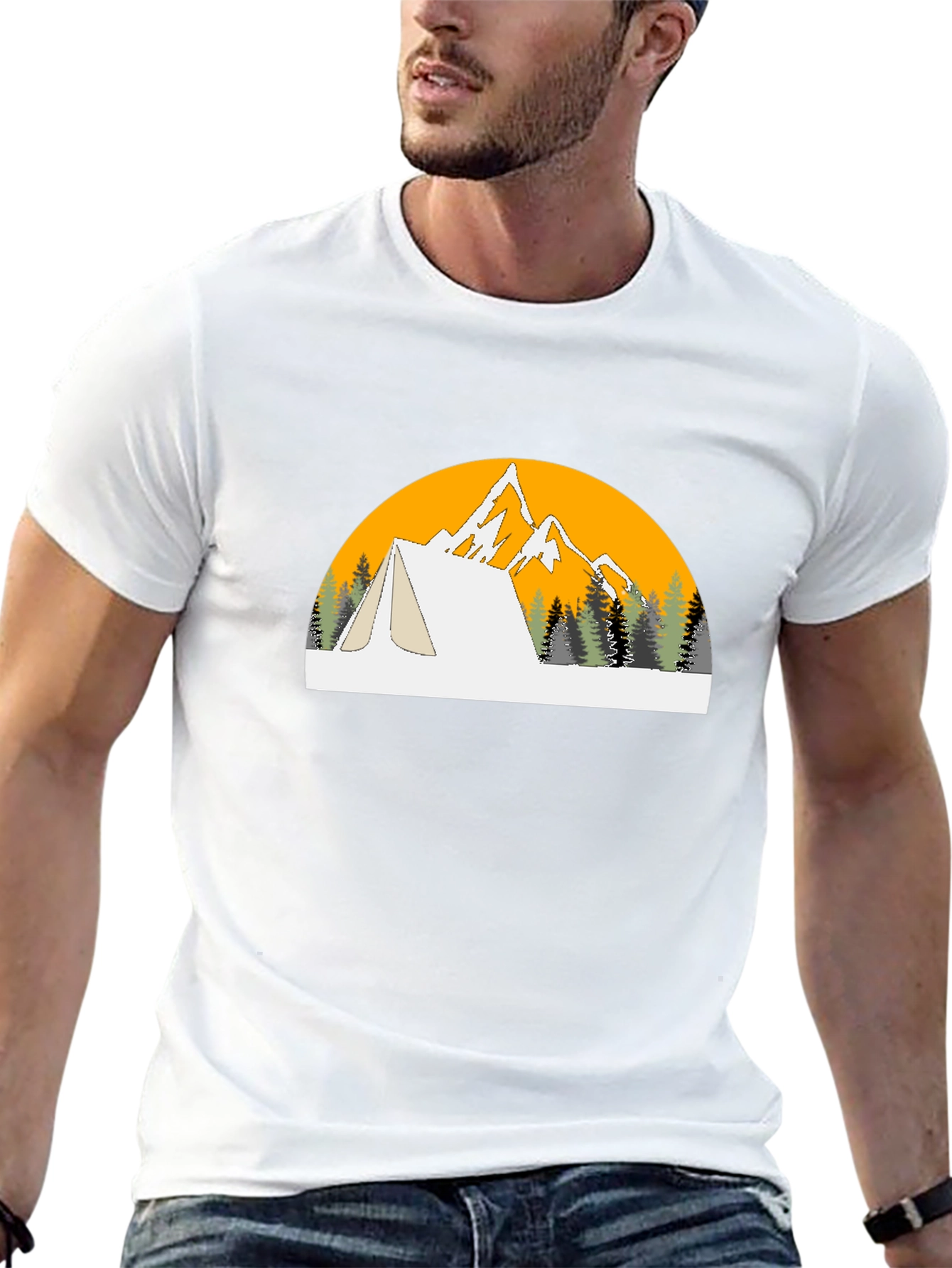Adventure Awaits Graphic Tee - Black Camping Shirt