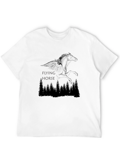 Flying Horse Graphic Tee - Mens Black T-Shirt