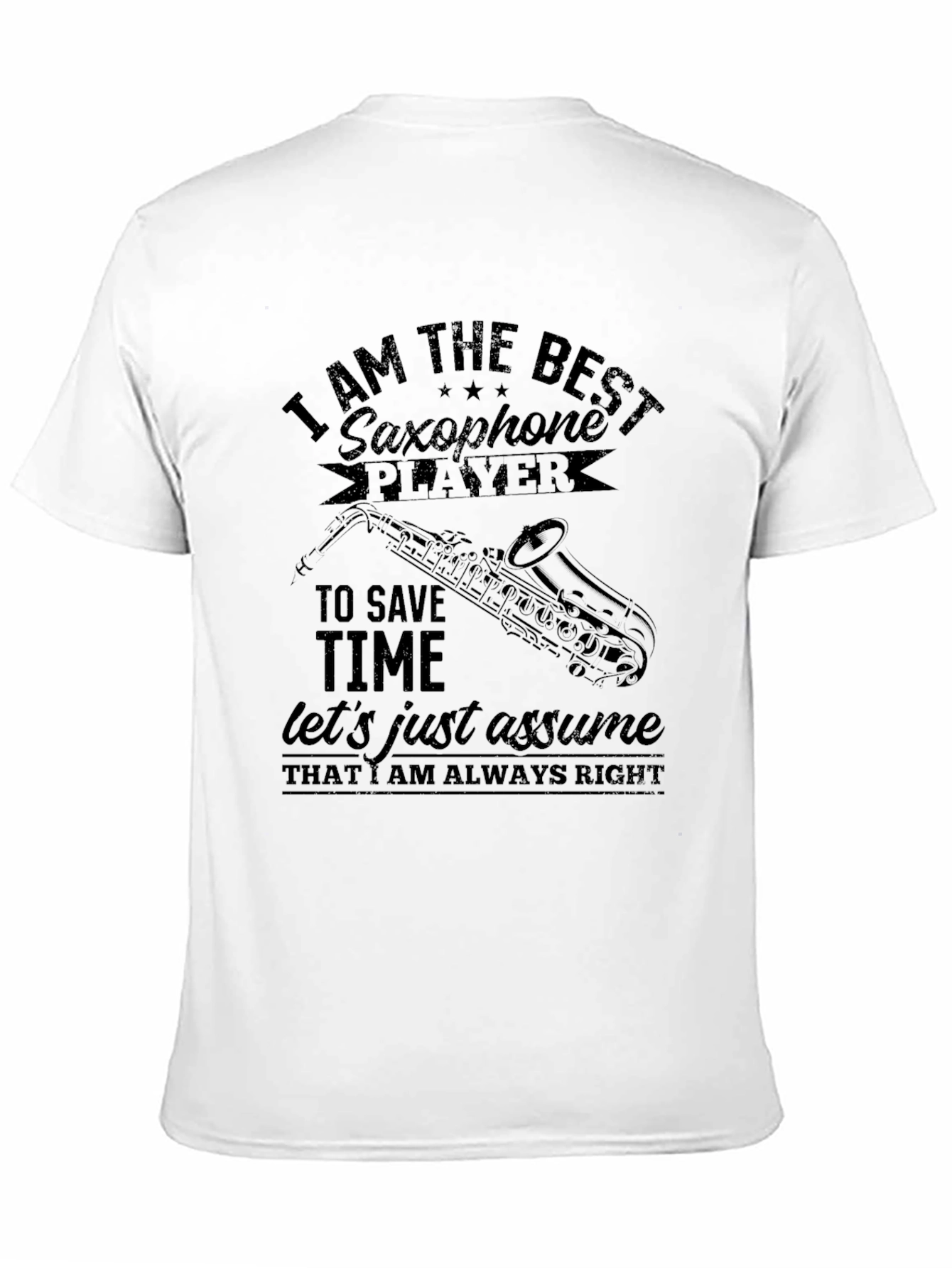 Saxophone Player Novelty Graphic Tee