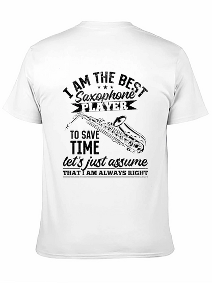 Saxophone Player Novelty Graphic Tee