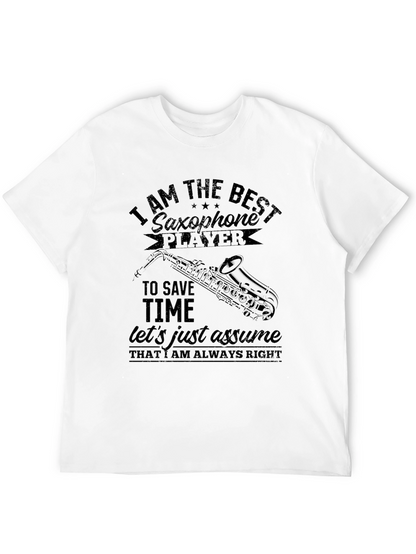 Saxophone Player Novelty Graphic Tee