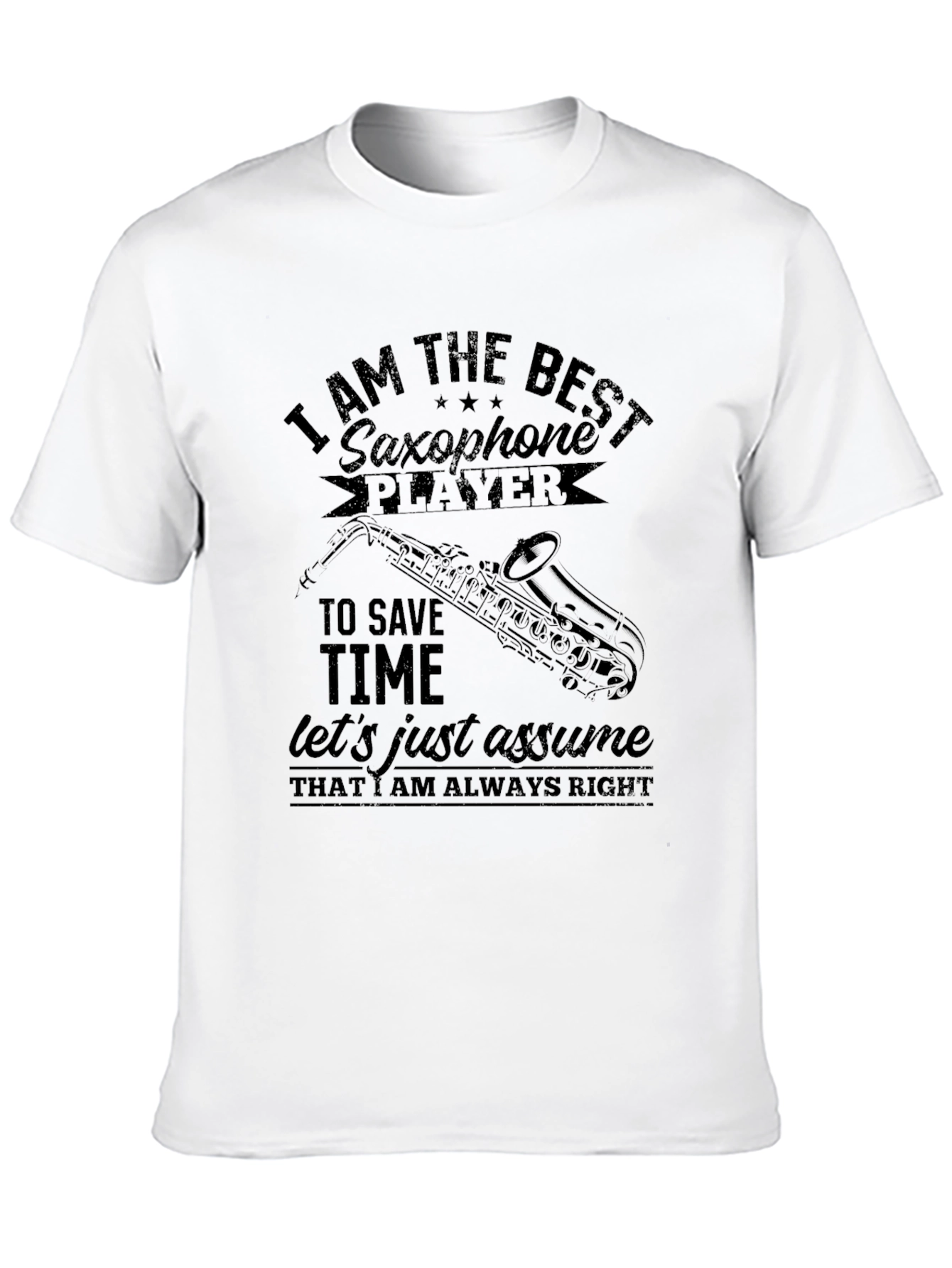 Saxophone Player Novelty Graphic Tee