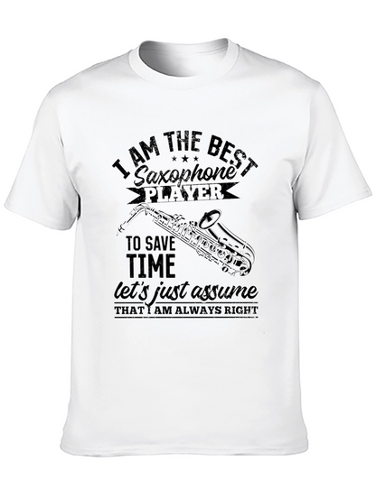 Saxophone Player Novelty Graphic Tee