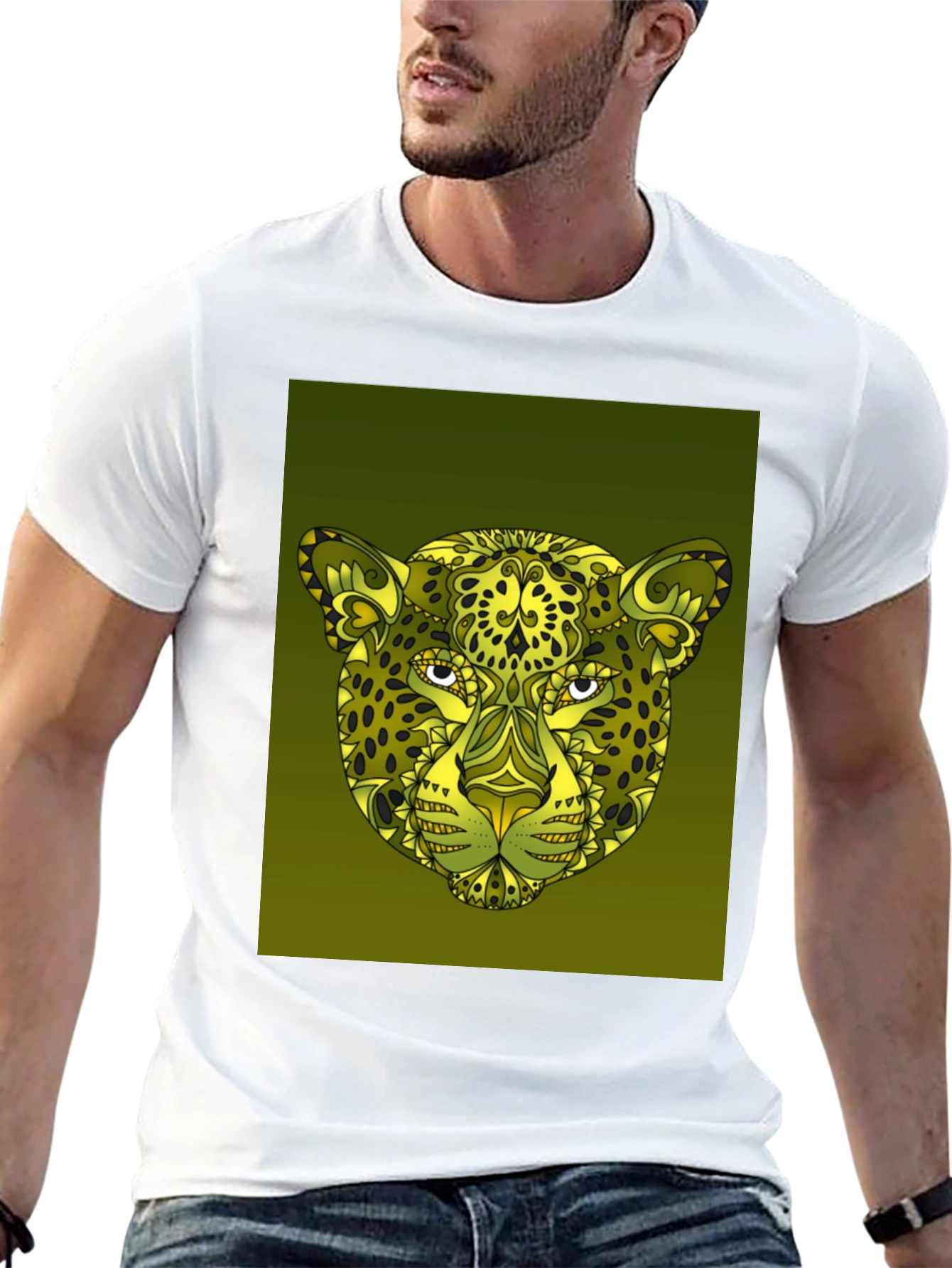 Stylish Cheetah Print Graphic Tee