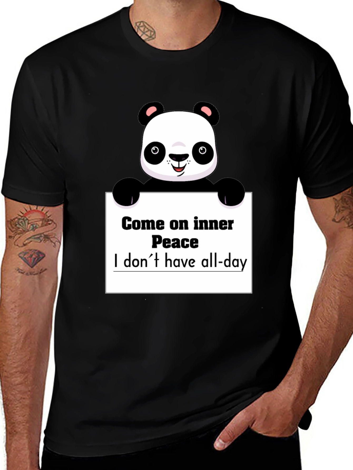 Funny Panda Graphic T-Shirt - Inner Peace