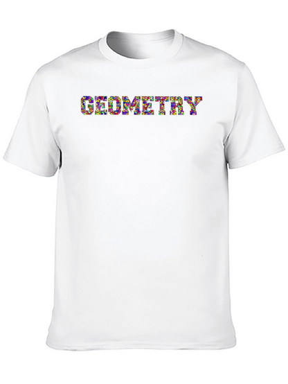 Geometry Graphic Print Black T-Shirt