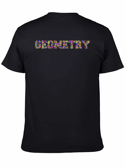 Geometry Graphic Print Black T-Shirt