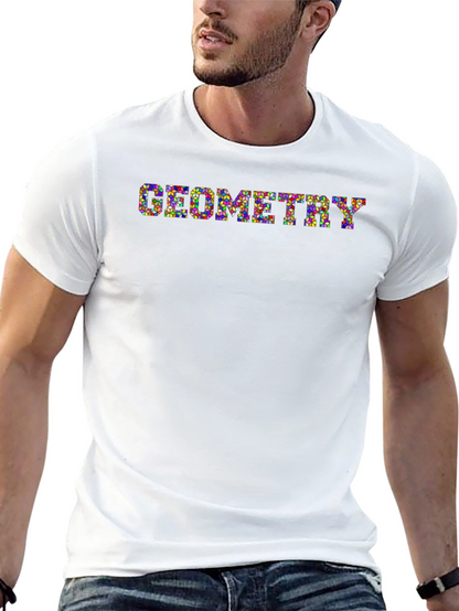Geometry Graphic Print Black T-Shirt