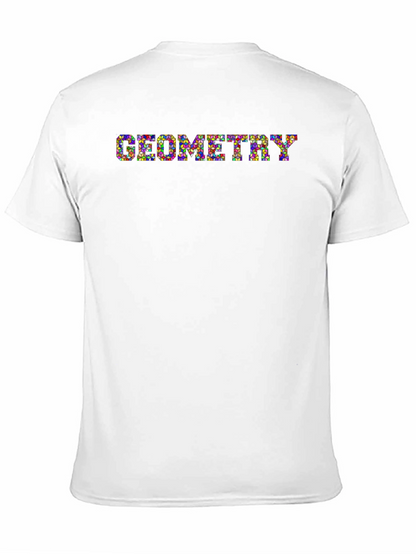 Geometry Graphic Print Black T-Shirt