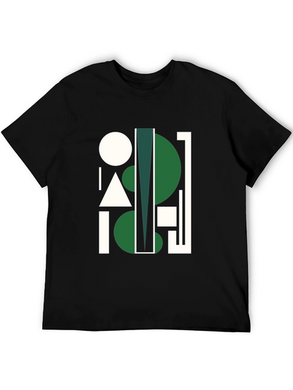 Geometric Abstract Black Graphic Tee