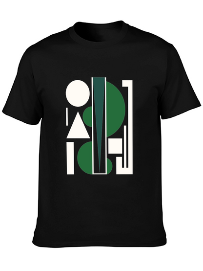 Geometric Abstract Black Graphic Tee