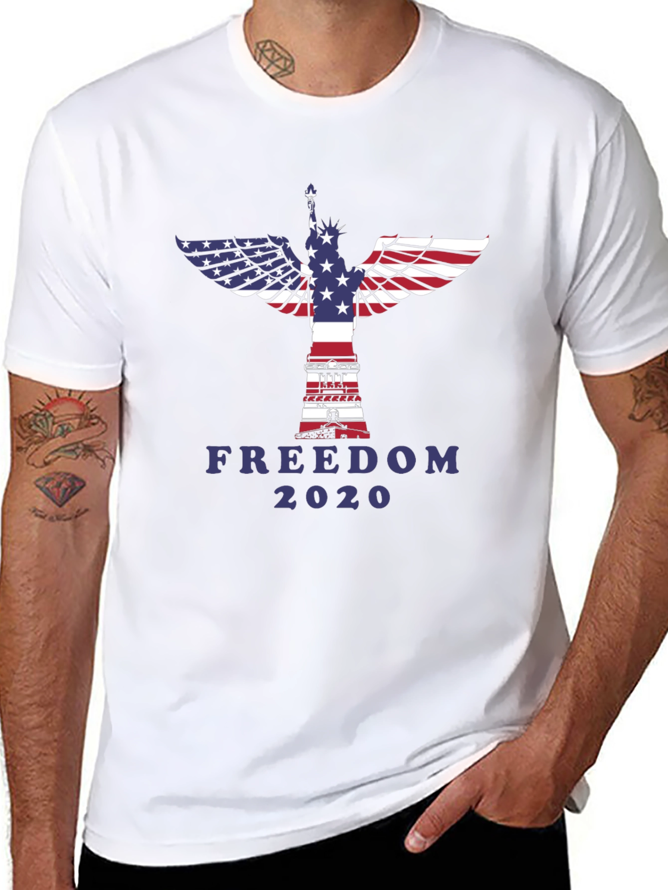 Freedom 2020 Patriotic Graphic T-Shirt