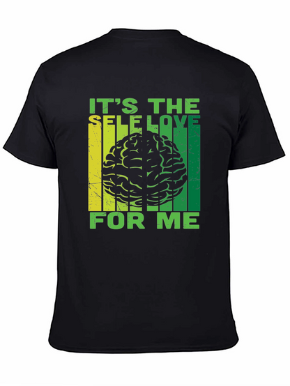 Self Love Brain T-Shirt - Mens Black Graphic Tee
