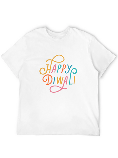 Happy Diwali Graphic Tee - Black Cotton T-Shirt