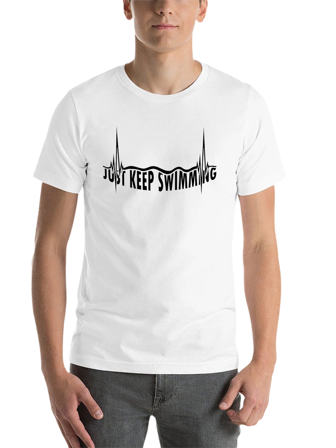 Just Keep Swimming Heartbeat Tee