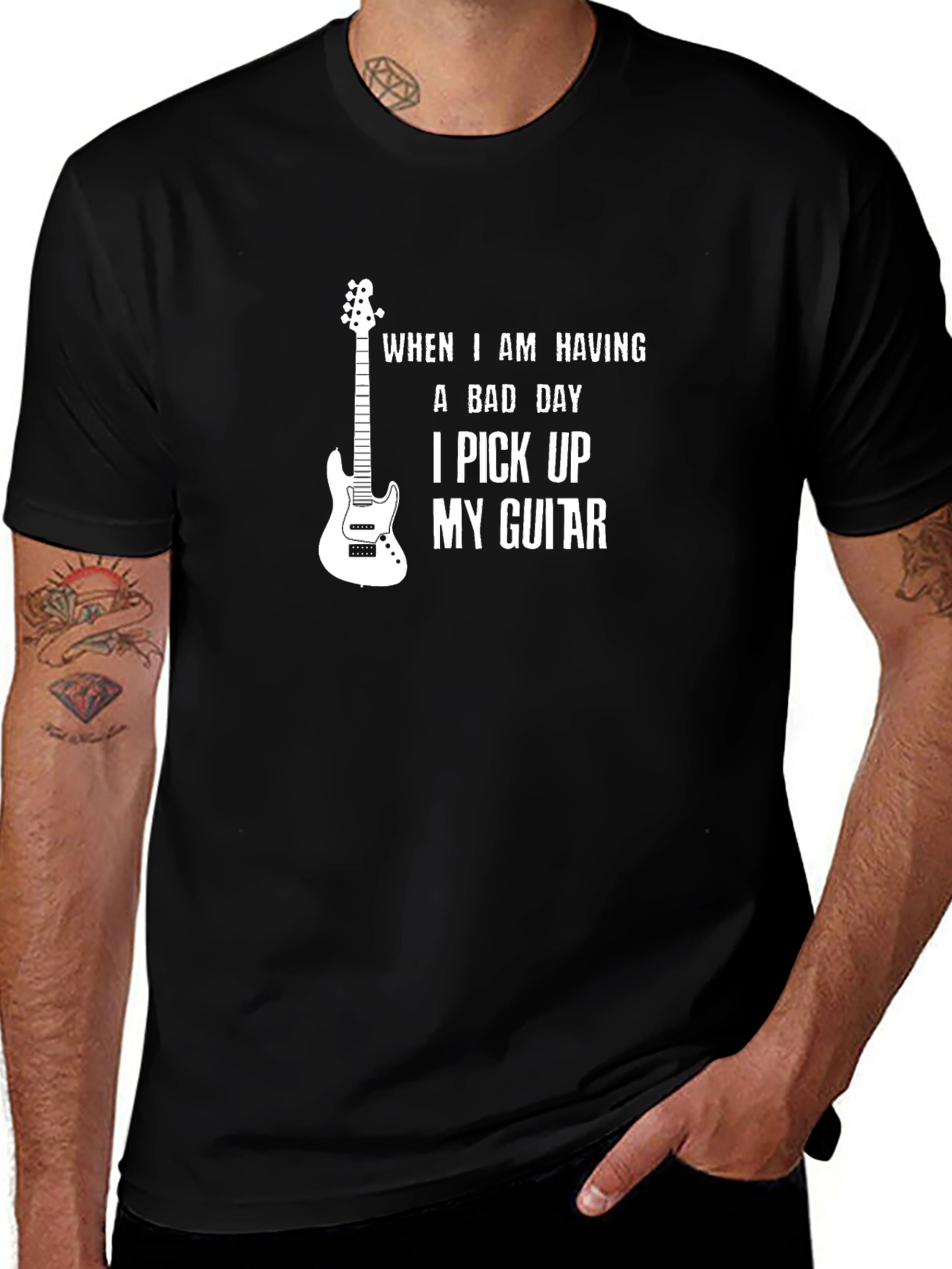 Guitar Lovers Black T-Shirt