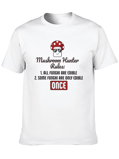 Mushroom Hunter Rules Graphic Tee - Once Edible