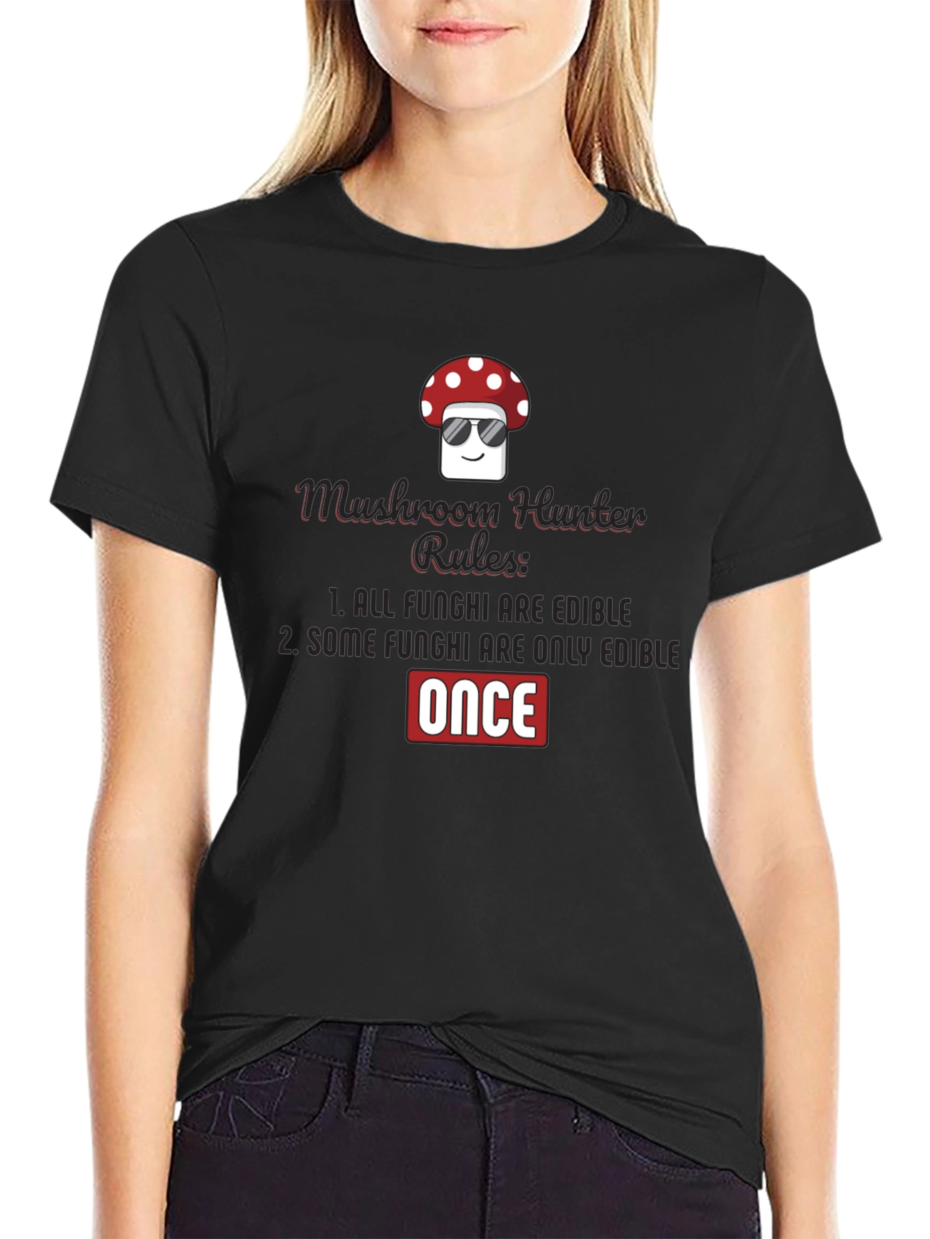Mushroom Hunter Rules Graphic Tee - Once Edible