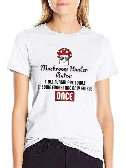 Mushroom Hunter Rules Graphic Tee - Once Edible