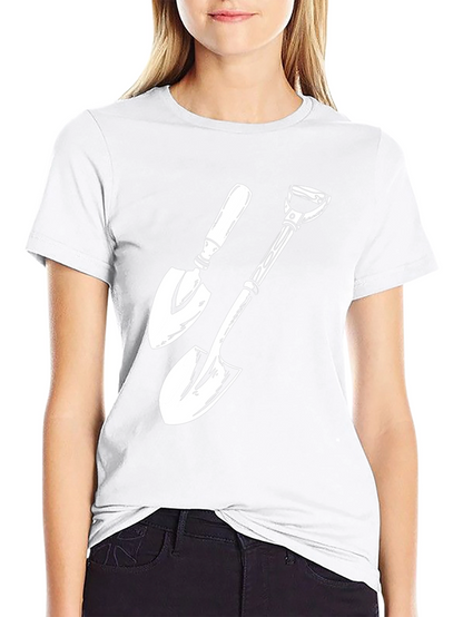 Gardening Shovel T-Shirt - Black Graphic Tee