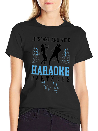 Husband and Wife Karaoke Partners T-Shirt