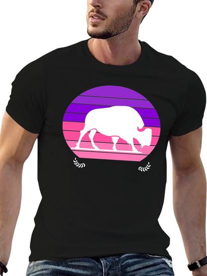 Retro Bison Silhouette T-Shirt