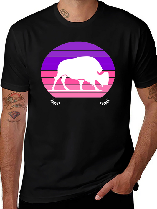Retro Bison Silhouette T-Shirt