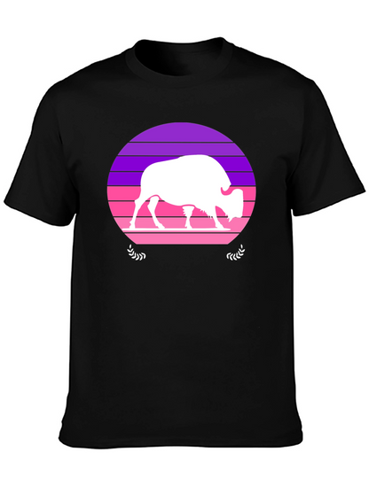 Retro Bison Silhouette T-Shirt