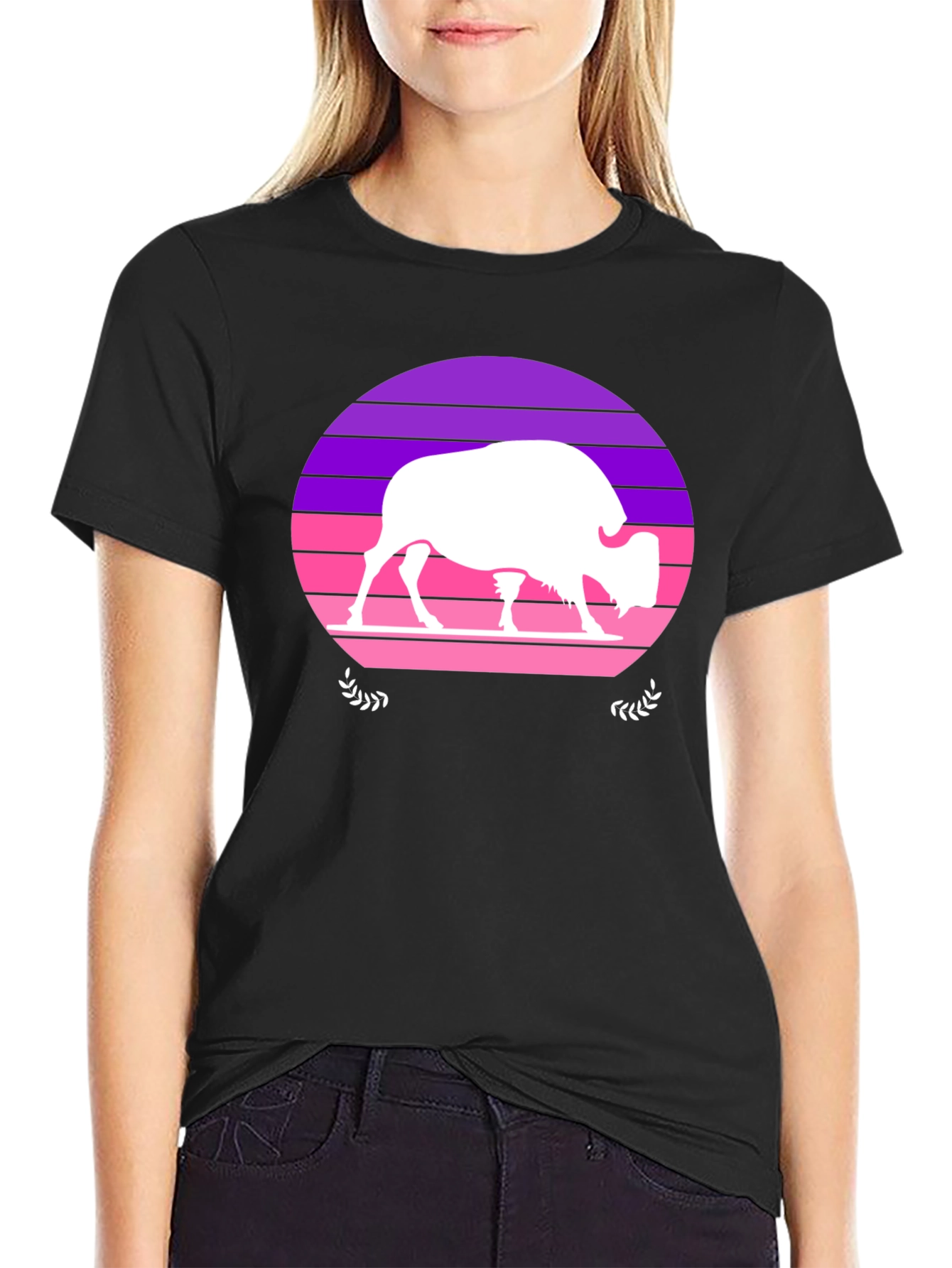 Retro Bison Silhouette T-Shirt