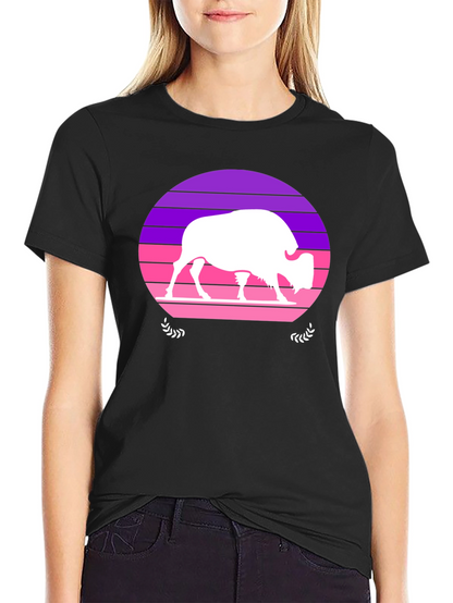 Retro Bison Silhouette T-Shirt