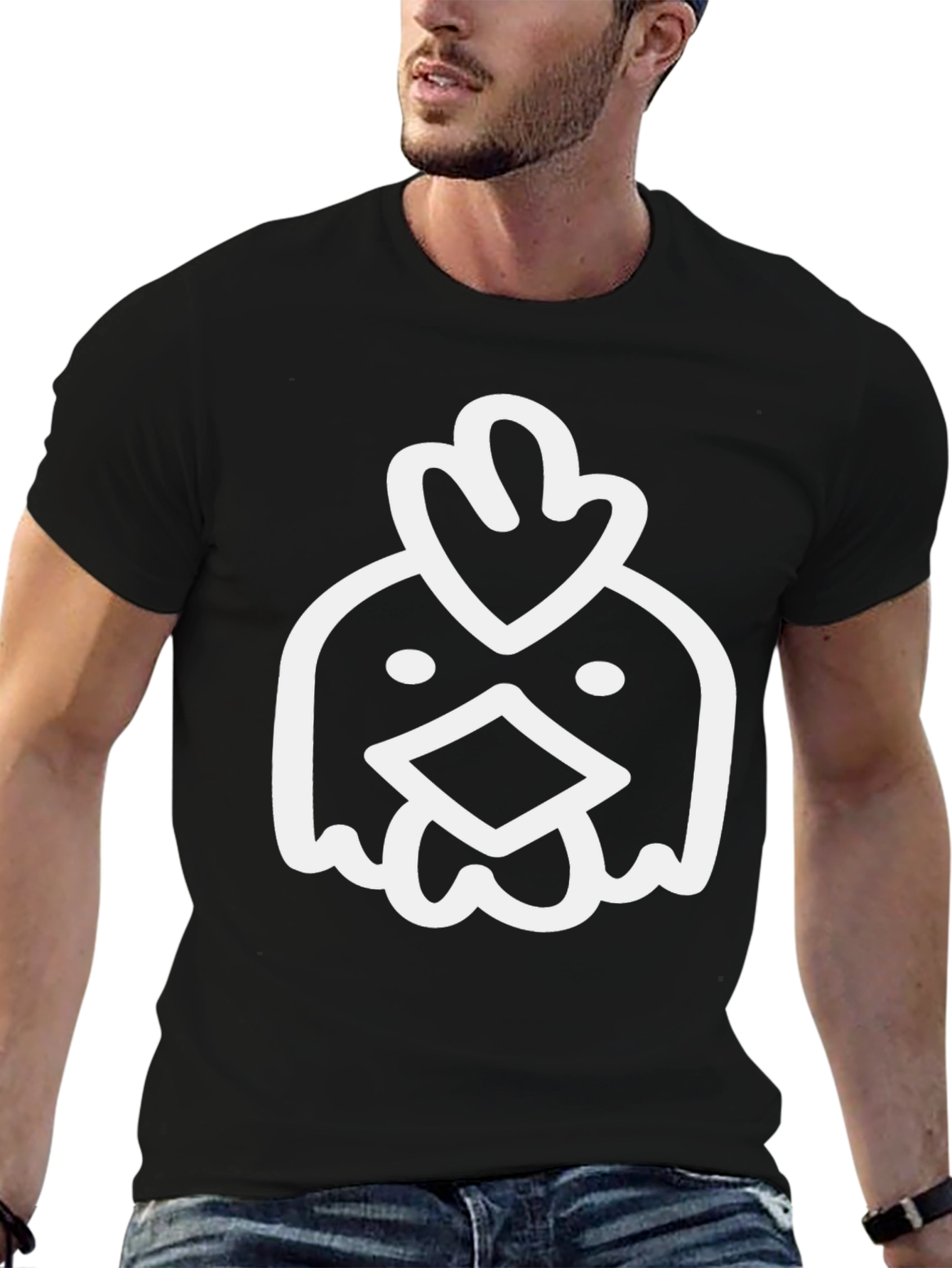 Black Chicken Graphic Tee - Stylish & Unique