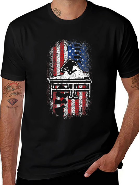 Patriotic Billiards Player T-Shirt