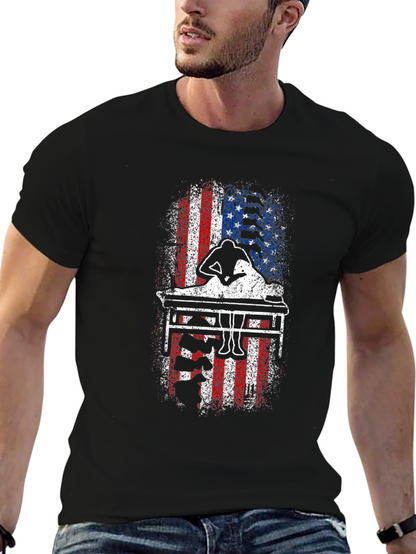 Patriotic Billiards Player T-Shirt