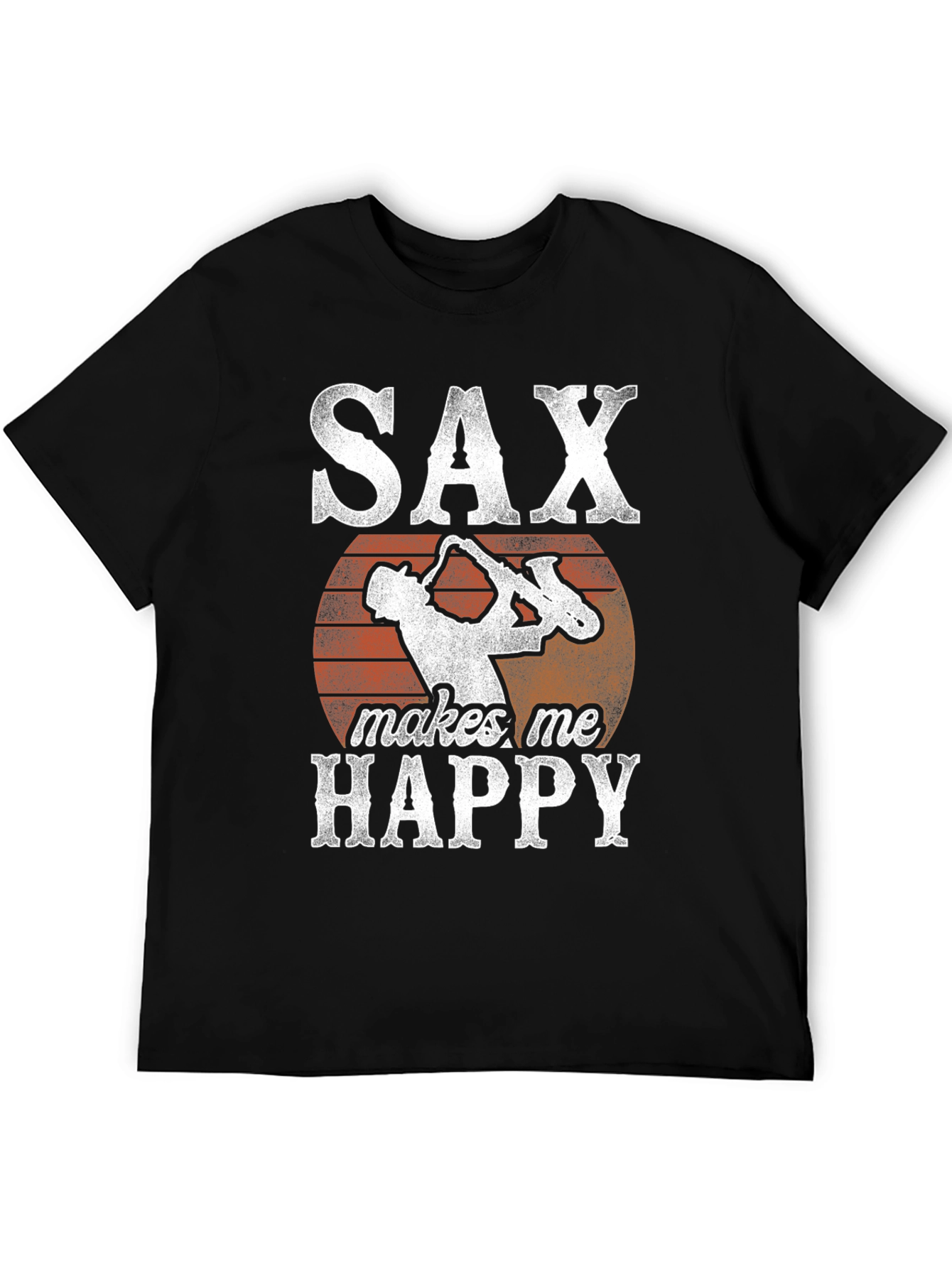 Saxophone T-Shirt: SAX makes me HAPPY Graphic Tee