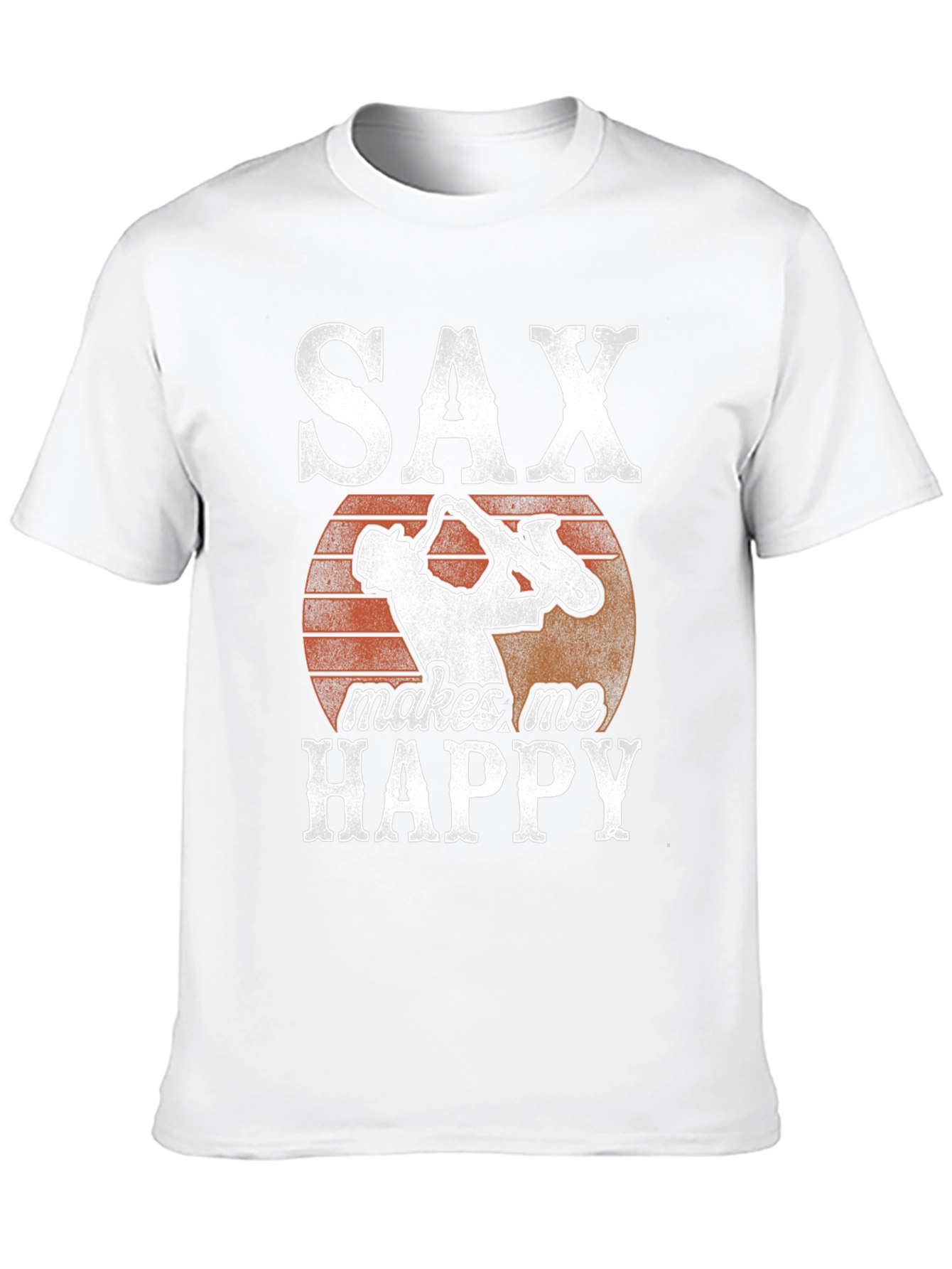 Saxophone T-Shirt: SAX makes me HAPPY Graphic Tee