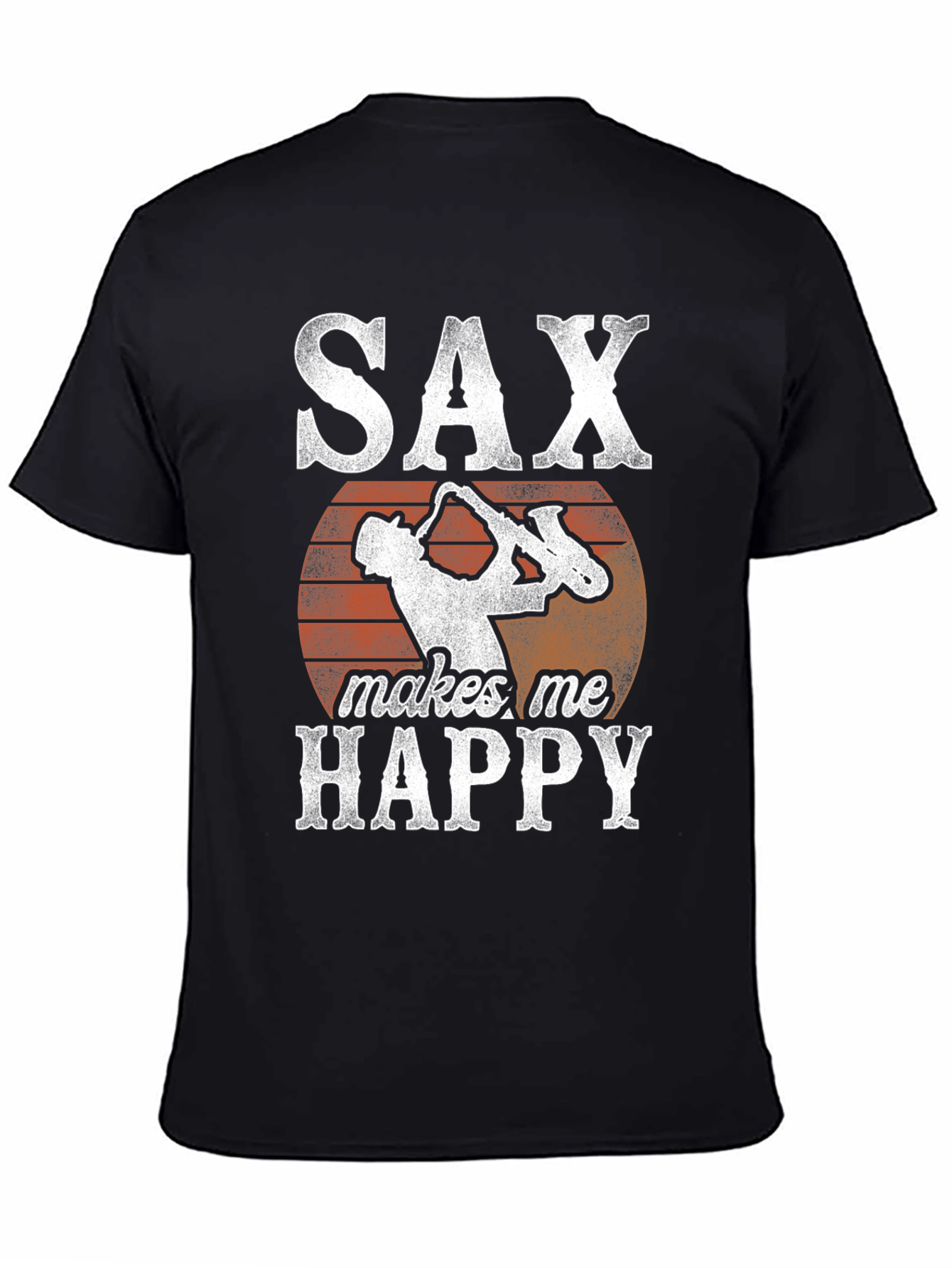 Saxophone T-Shirt: SAX makes me HAPPY Graphic Tee