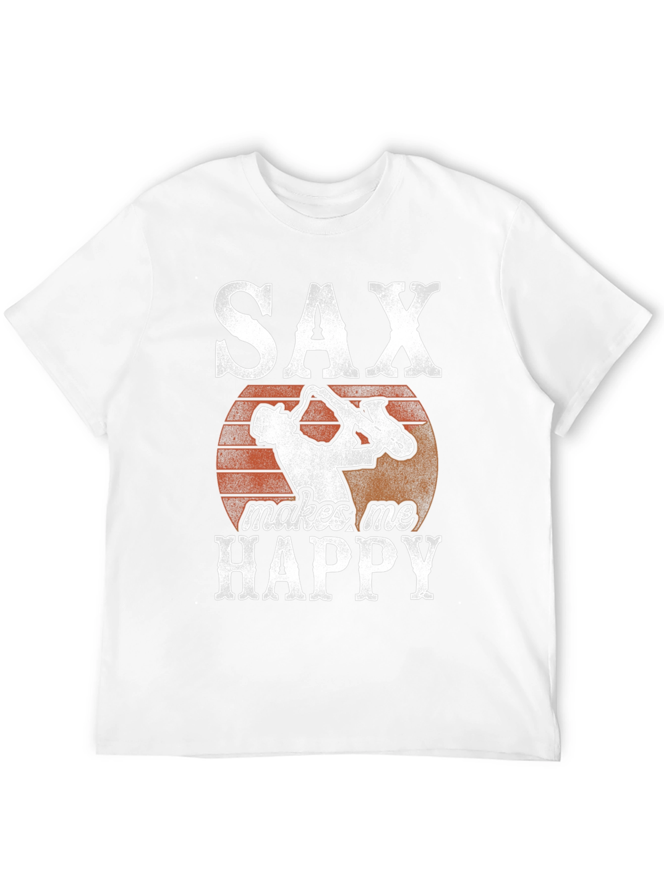 Saxophone T-Shirt: SAX makes me HAPPY Graphic Tee