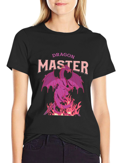 Dragon Master Graphic Tee - Black Cotton T-Shirt