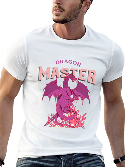 Dragon Master Graphic Tee - Black Cotton T-Shirt