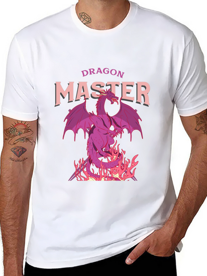 Dragon Master Graphic Tee - Black Cotton T-Shirt