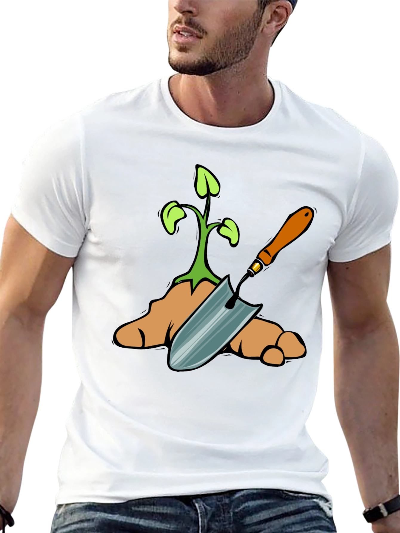 Gardeners Sprout Graphic Tee - Black Cotton T-Shirt