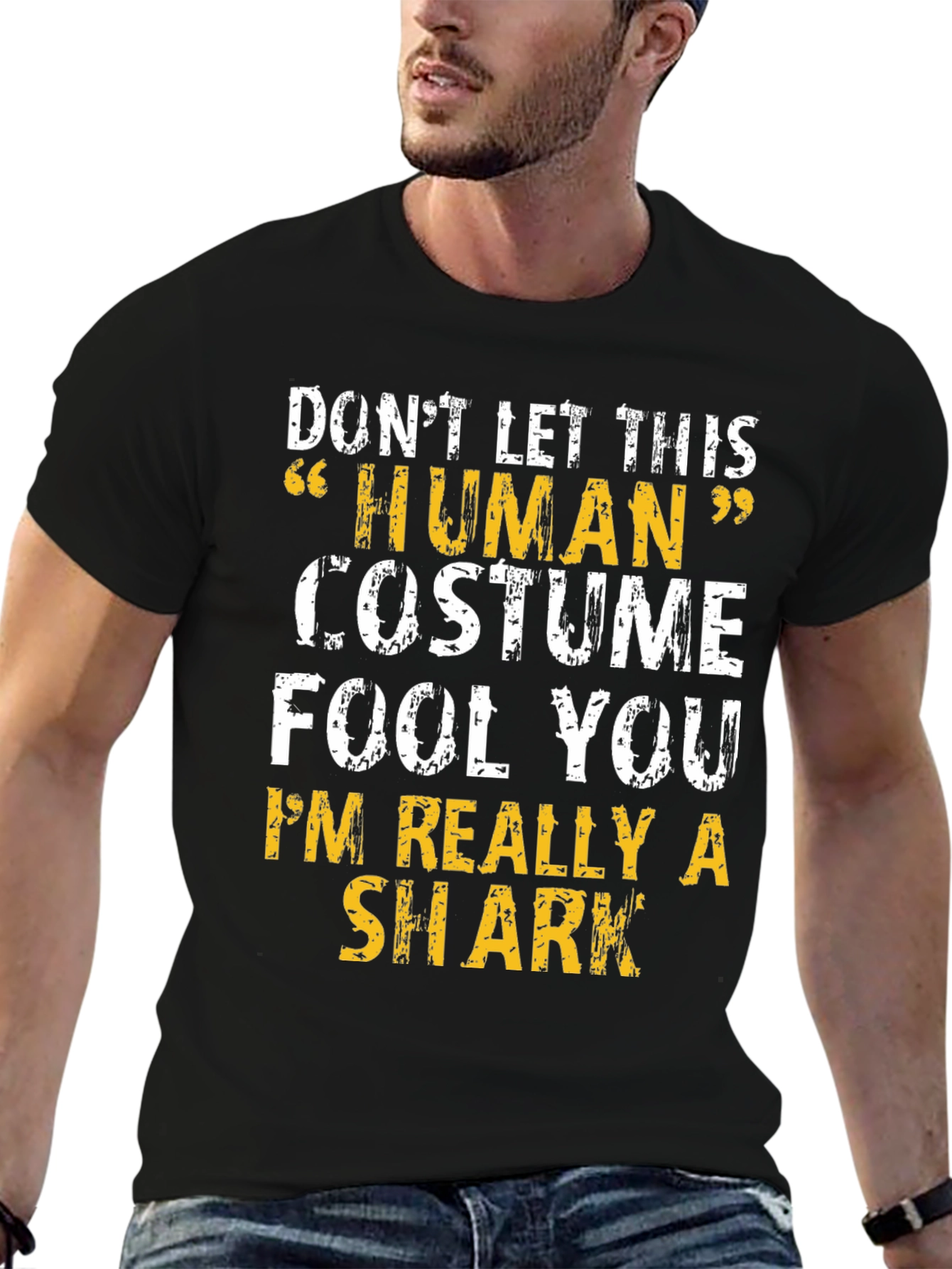 Funny Human Costume Graphic T-Shirt