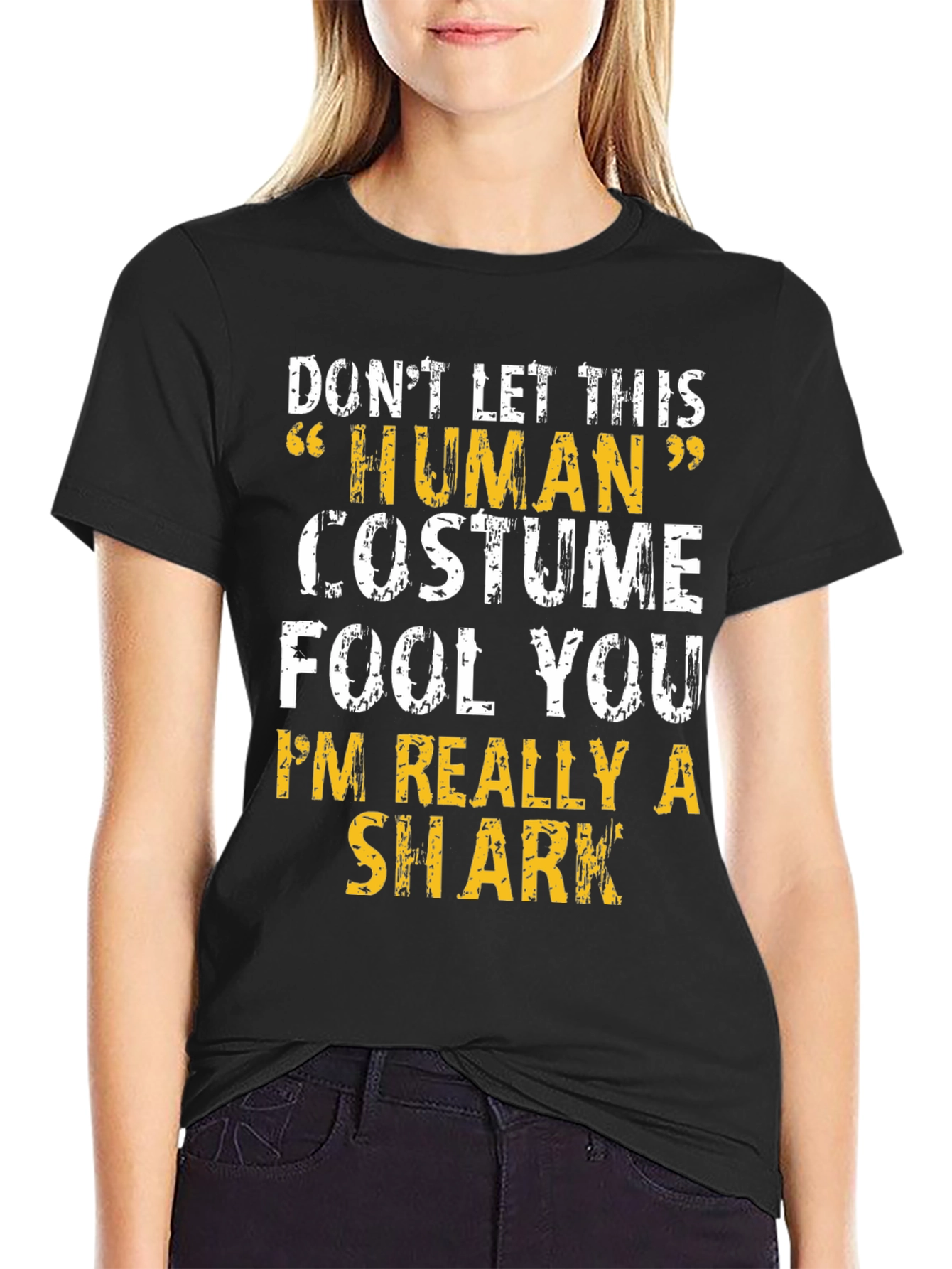 Funny Human Costume Graphic T-Shirt