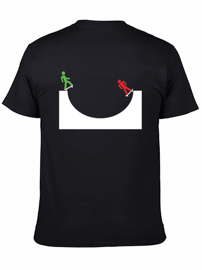 Skate Ramp Graphic Tee - Black Cotton T-Shirt