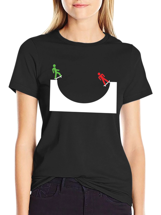 Skate Ramp Graphic Tee - Black Cotton T-Shirt