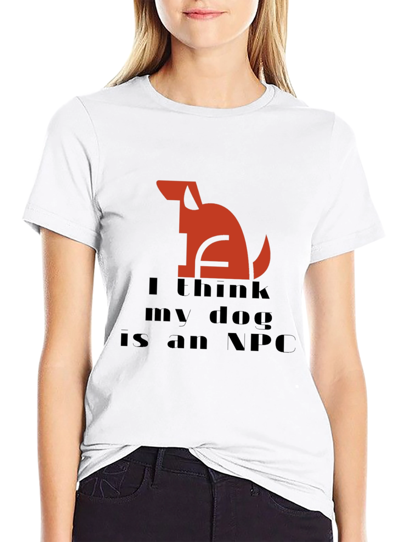 I Think My Dog is an NPC Black T-Shirt